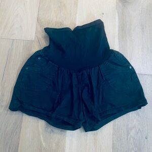 Motherhood maternity shorts black with belly band size XL